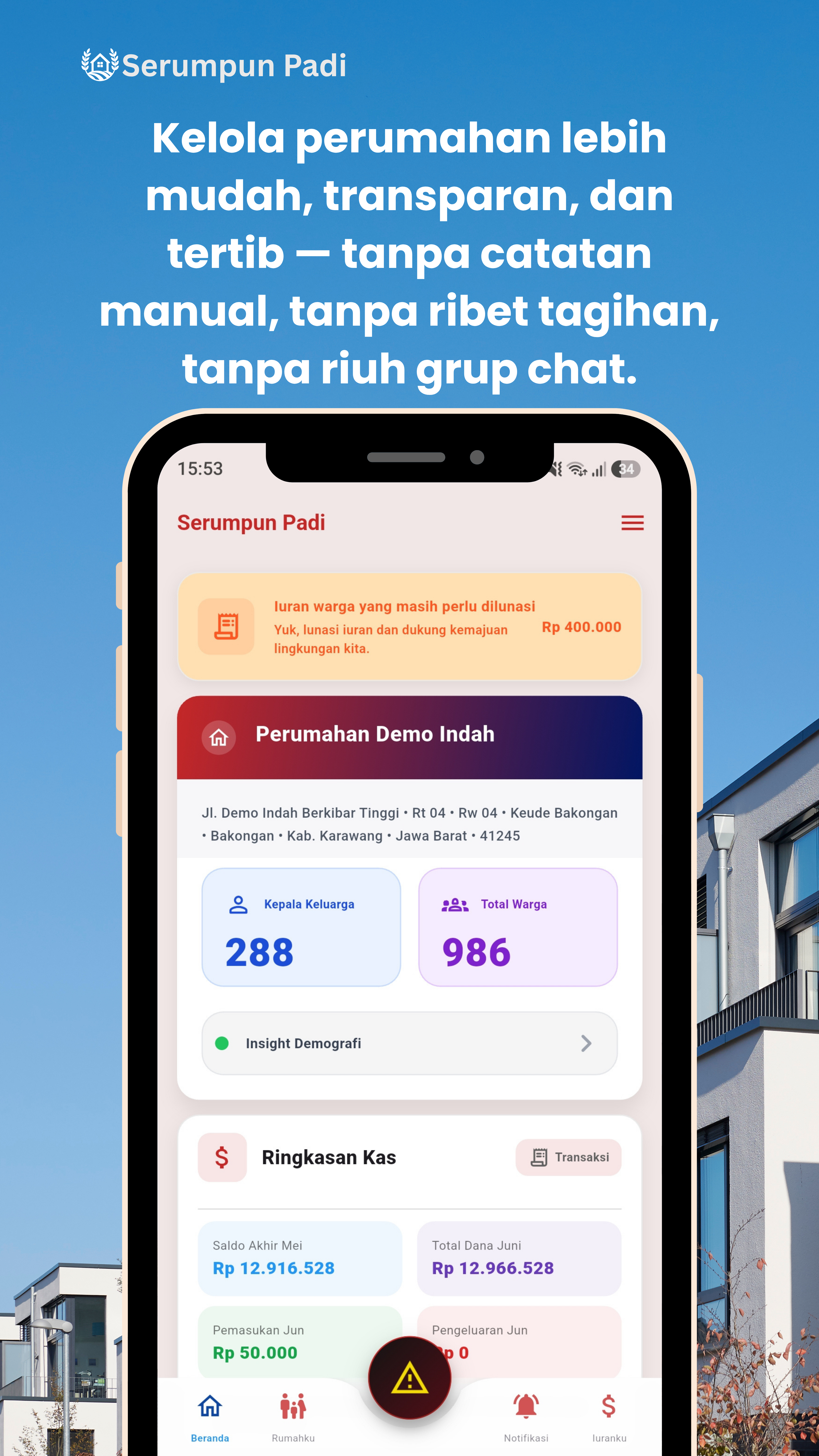 Fitur aplikasi Serumpun Padi